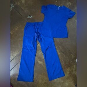 Royal Blue Healing Hands Scrubs